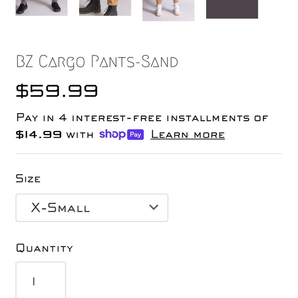 Black Zen Cargo Pants - Picture 3 of 9